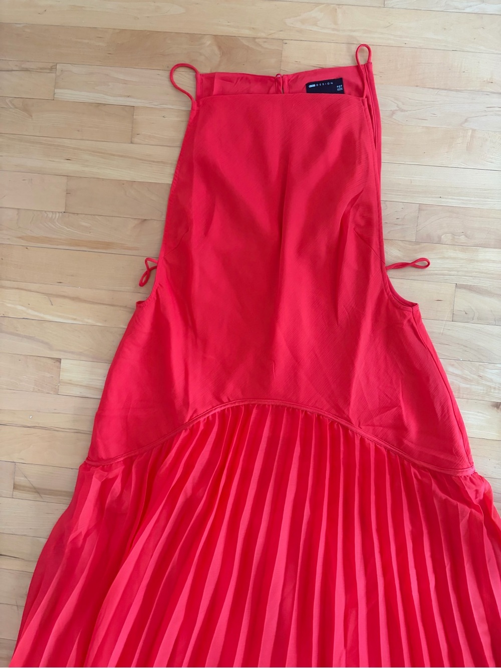 ASOS DESIGN square neck dropped waist maxi dress with pleated skirt - Picture 3 of 9